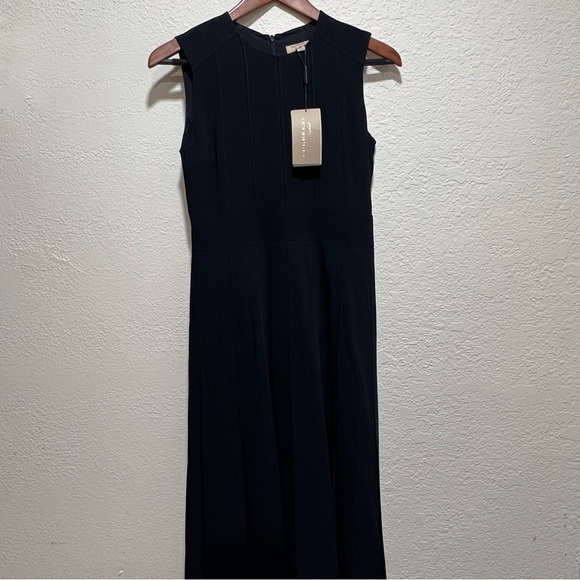 NWT Burberry Aria Black Pleated Dress Sz 4 US - Picture 2 of 4